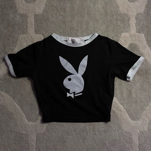 Playboy X Missguided Logo Cropped T-Shirt